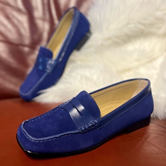 Terry Lewis Classic Luxuries Leather Loafers Size 7M in Indigo - Picture 4 of 8